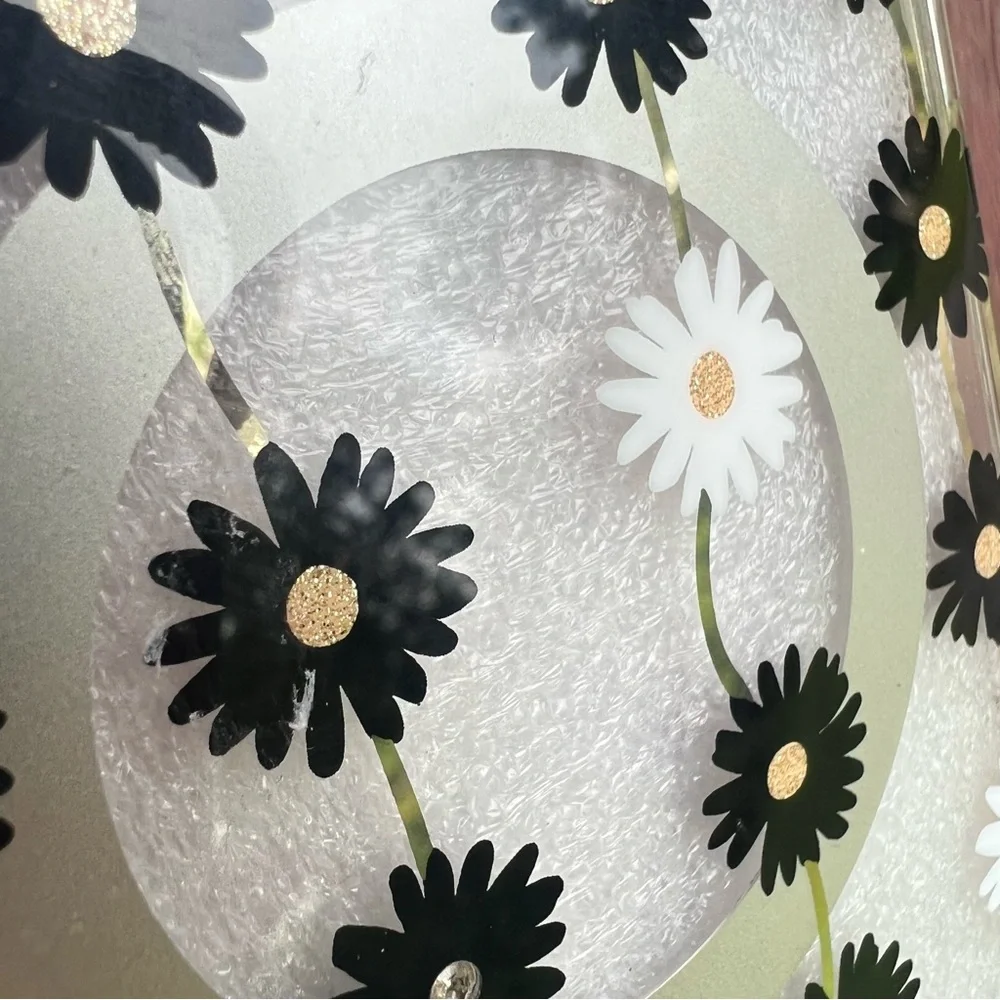 NO FLAWS LIKE NEW Kate Spade Clear Daisy iPhone Case - Black & White Daisies